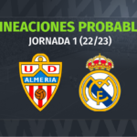 Almería – Real Madrid: las posibles alineaciones
