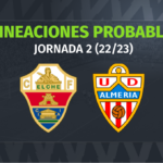 Elche – Almería: las posibles alineaciones