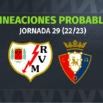 Rayo Vallecano – Osasuna: las posibles alineaciones