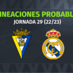 Cádiz – Real Madrid: las posibles alineaciones