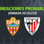 Almería – Athletic: las posibles alineaciones