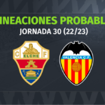 Elche – Valencia: las posibles alineaciones