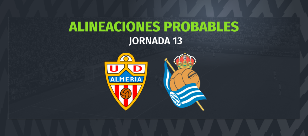 Alineacions de: real sociedad - ud almeria