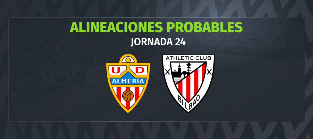 Alineacions de: ud almeria - athletic