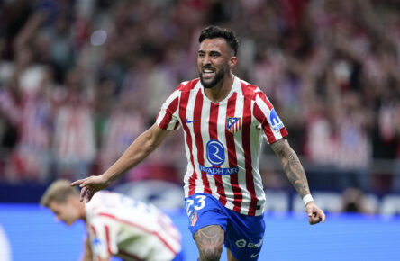 September 13, 2025, Madrid, Madrid, Spain: Nico Gonzalez of Atletico de Madrid celebrates a goal during the Spanish League, LaLiga EA Sports, football match played between Atletico de Madrid and Villarreal CF at Riyadh Air Metropolitano stadium on September 13, 2025, in Madrid, Spain. Madrid Spain - ZUMAa181 20250913_zaa_a181_305 Copyright: xOscarxJ.xBarrosox