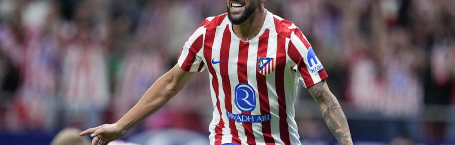 September 13, 2025, Madrid, Madrid, Spain: Nico Gonzalez of Atletico de Madrid celebrates a goal during the Spanish League, LaLiga EA Sports, football match played between Atletico de Madrid and Villarreal CF at Riyadh Air Metropolitano stadium on September 13, 2025, in Madrid, Spain. Madrid Spain - ZUMAa181 20250913_zaa_a181_305 Copyright: xOscarxJ.xBarrosox