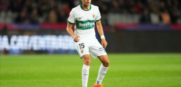 ESP: FC Barcelona, Barca - Elche CF. La Liga EA Sports. Date 11 Alvaro Nunez of Elche CF during the La Liga EA Sports match between FC Barcelona and Elche CF played at Lluis Companys Stadium on November 2, 2025 in Barcelona, Spain. kpng Copyright: xBaguxBlancox/xPRESSINx PS_251103_BAR_ELC_2526_775